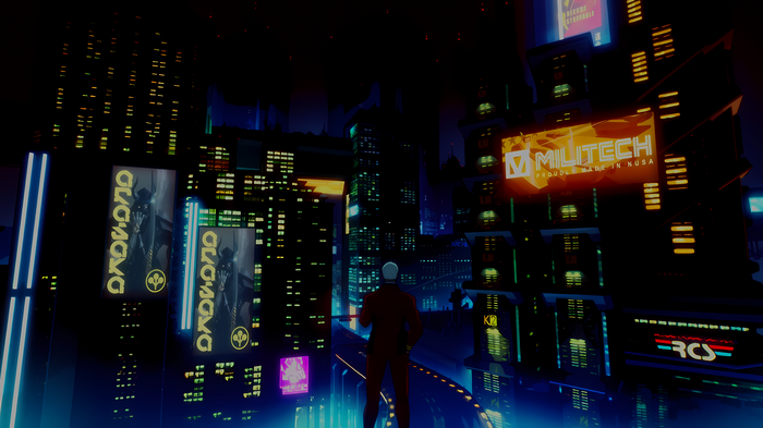 Cyberpunk: Edgerunners 4K Militech Cityscape