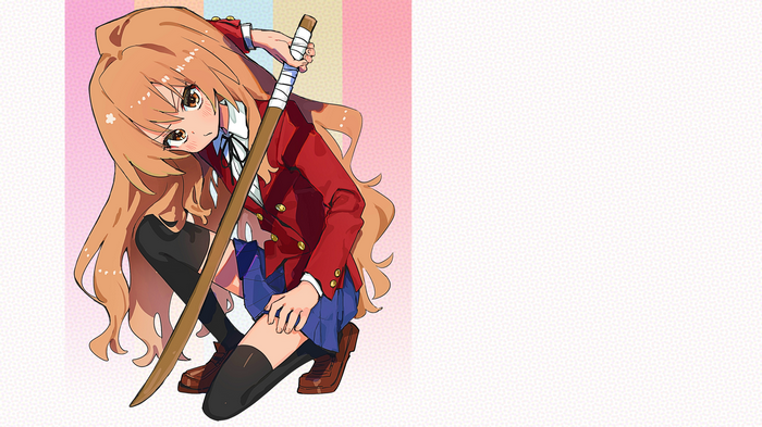 Aisaka Taiga with Bokken from Toradora! 4K