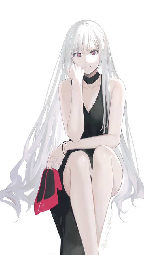 AK-12 from Girls Frontline in a black dress