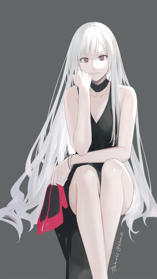 AK-12 from Girls Frontline with silver hair