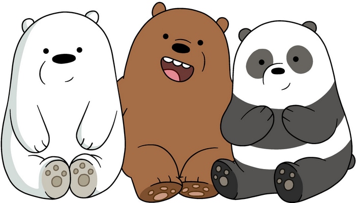 We Bare Bears characters sitting together