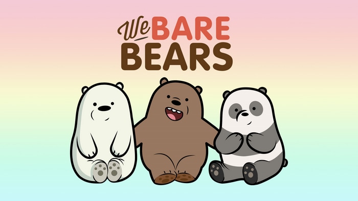 We Bare Bears characters on a gradient background
