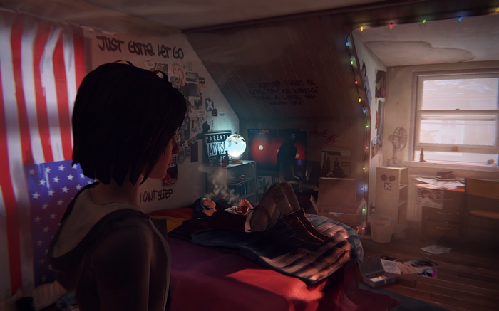Max and Chloe in a messy room, Life is Strange