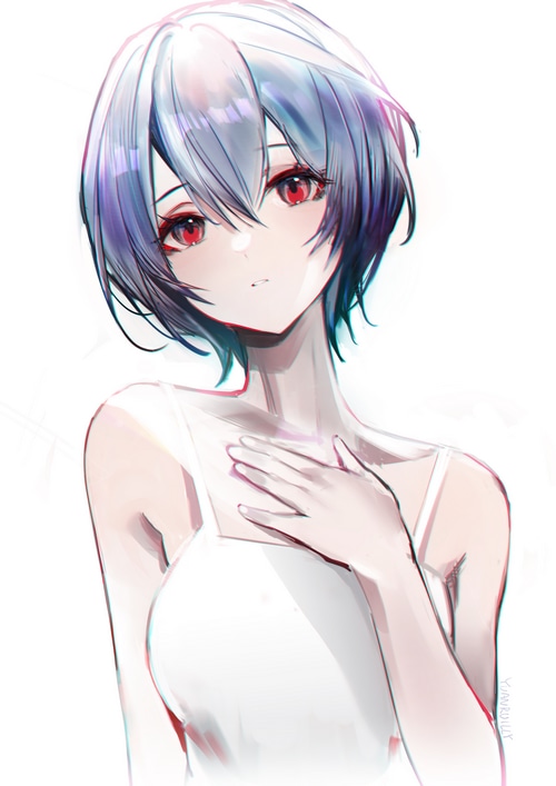 Ayanami Rei fan art from Rebuild of Evangelion