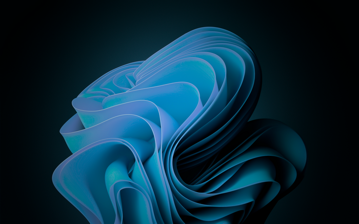 Windows 11 4K abstract blue waves