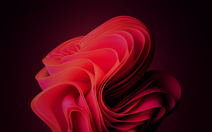 4K Windows 11 Red Abstract