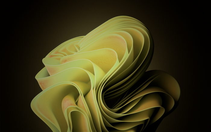4K Windows 11 Yellow Abstract