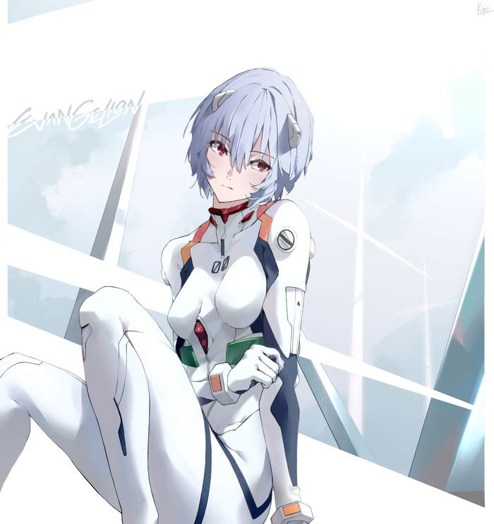 Rei Ayanami in Evangelion Plugsuit