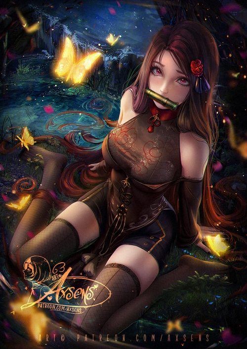 Axsens fantasy art with butterflies