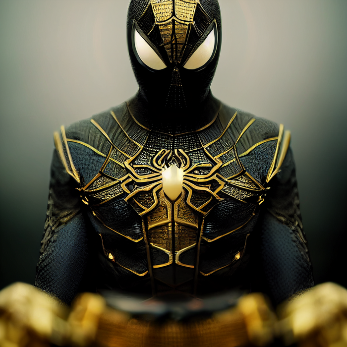 Spider-Man in black and gold suit