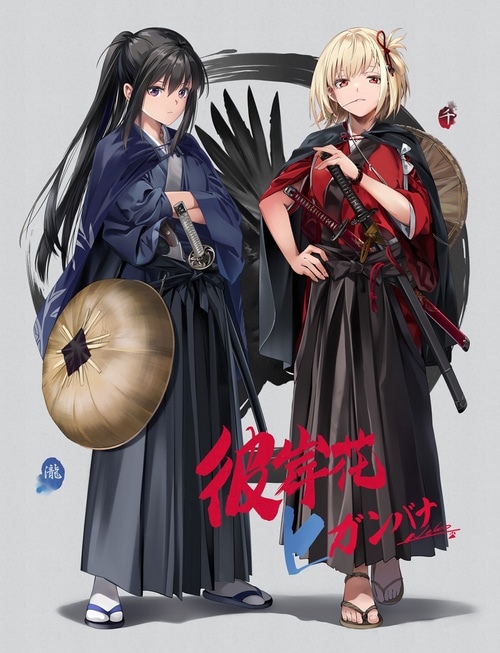 Lycoris Recoil's Chisato and Takina with Swords