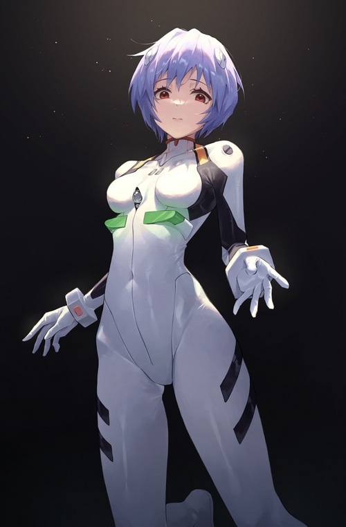 Ayanami Rei in a white plugsuit