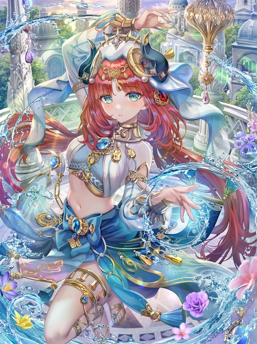 Nilou from Genshin Impact dancing with water