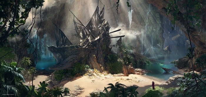 4K Uncharted fantasy art shipwreck