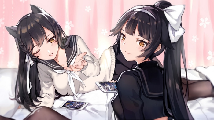 Azur Lane fan art of Takao and Atago