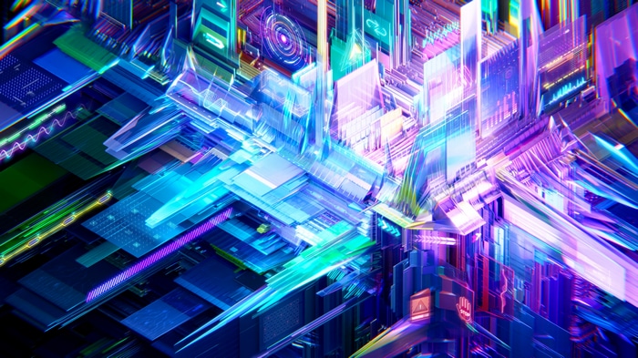 4K 3D Abstract Lights Texture