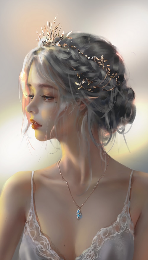 Ghostblade Princess by WLOP