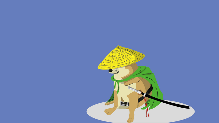 Cheems the doge dressed as a samurai
