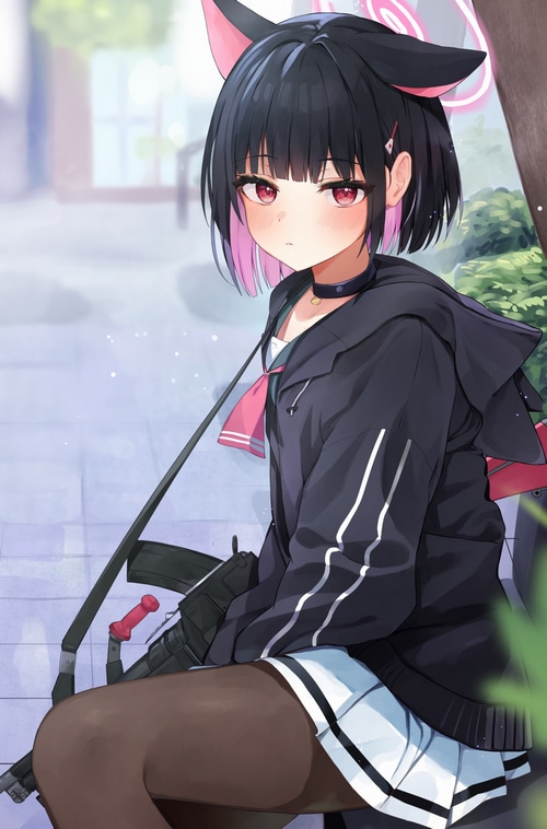 Kyouyama Kazusa with Gun from Blue Archive