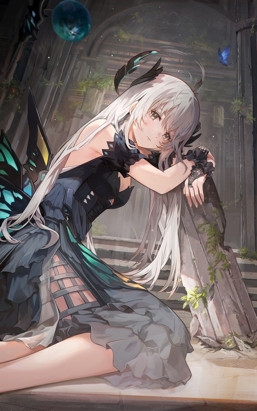 Liv from Punishing: Gray Raven with butterfly wings