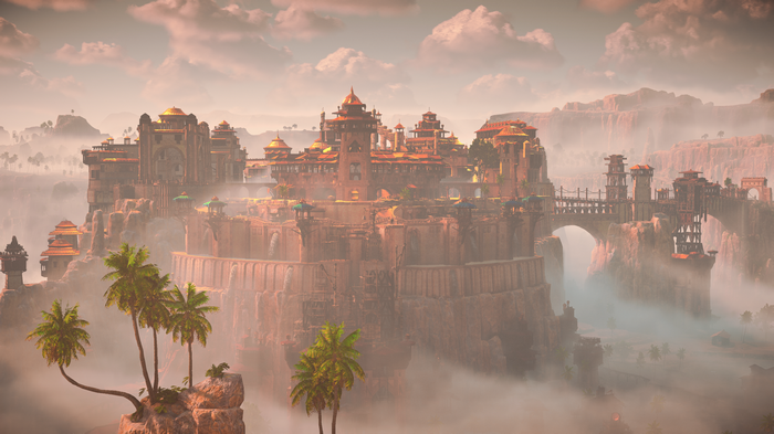 4K Horizon Forbidden West Meridian City on Mountain Top