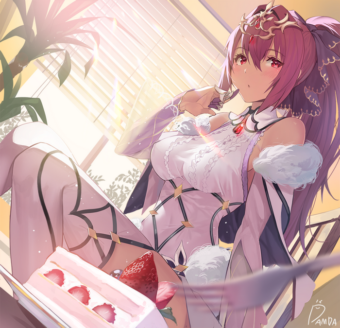 Scathach Skadi from Fate/Grand Order with cake