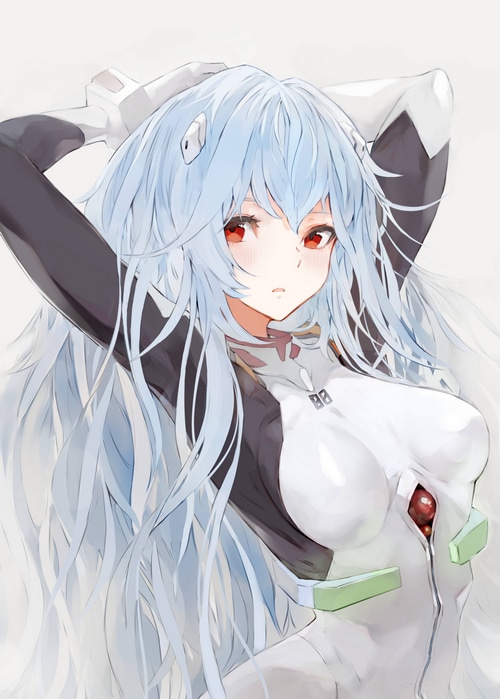 Rebuild of Evangelion fan art of Rei Ayanami