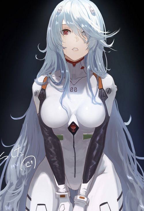 Rebuild of Evangelion fan art of Rei Ayanami