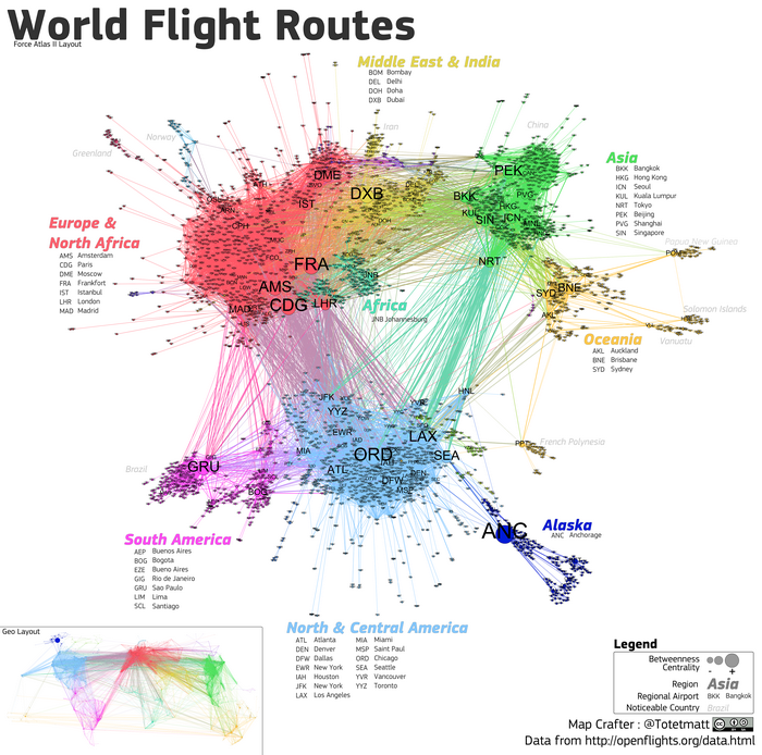 World Flight Routes Map