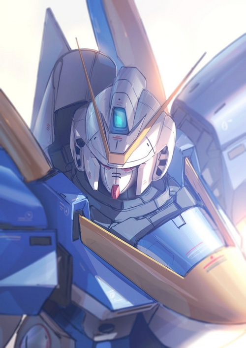 Artwork of the V2 Gundam