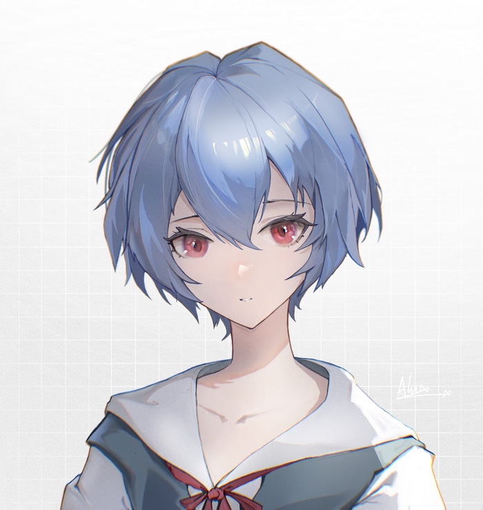 Rei Ayanami from Neon Genesis Evangelion fan art