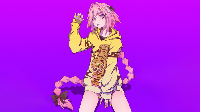 Astolfo from Fate/Grand Order with tiger hoodie