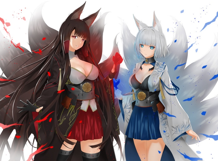 Azur Lane Akagi and Kaga fan art