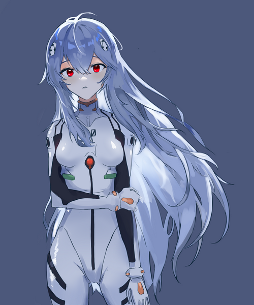 Ayanami Rei in a white bodysuit