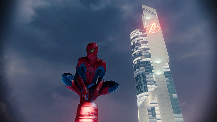 Spider-Man on Avengers Tower