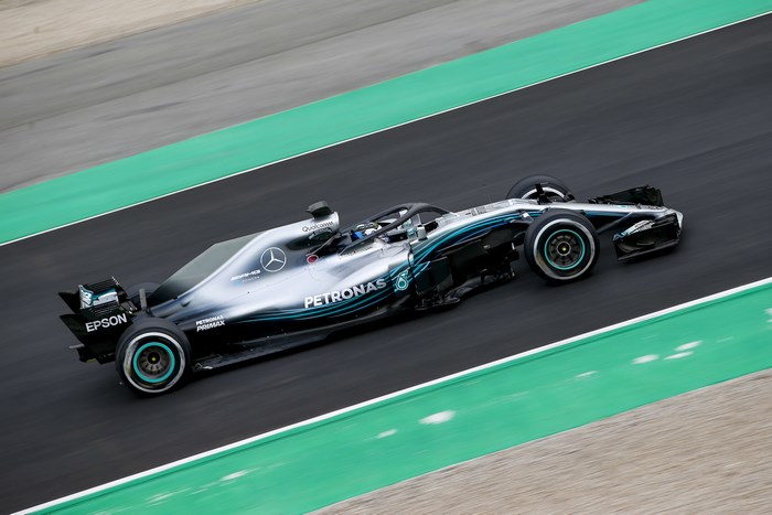 Mercedes-AMG F1 W09 Formula 1 car on track
