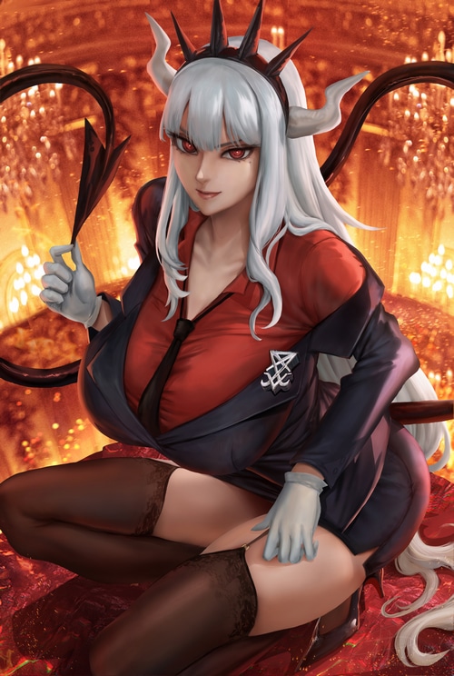 Lucifer from Helltaker fan art