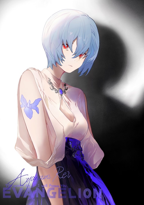 Ayanami Rei from Neon Genesis Evangelion fan art