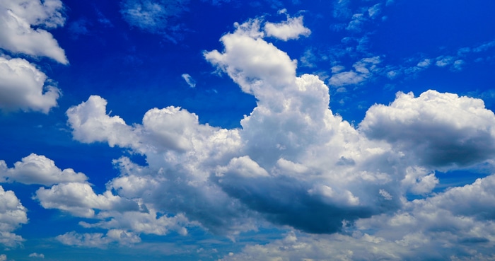 4K Blue Sky with White Clouds in Tamilnadu