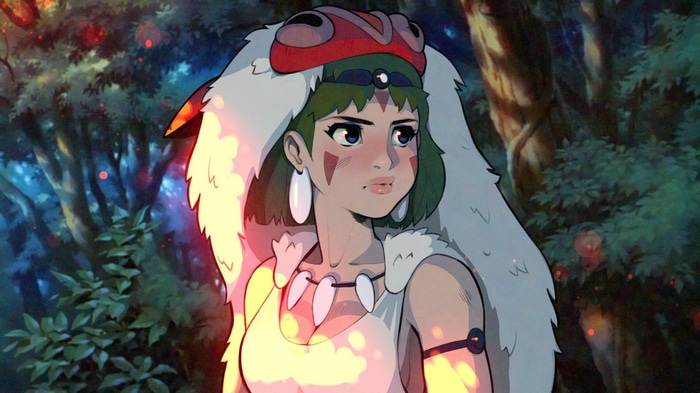 Princess Mononoke fan art in a forest