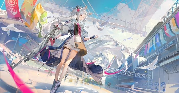 4K Girl with Gun and Fox Ears