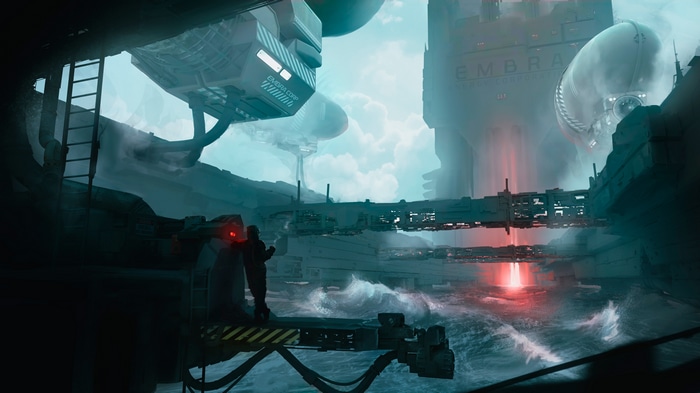 Embra Corp Industrial Sci-Fi Architecture
