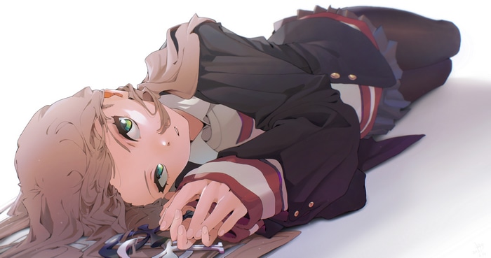 Minami Yume from SSSS.Dynazenon lying down