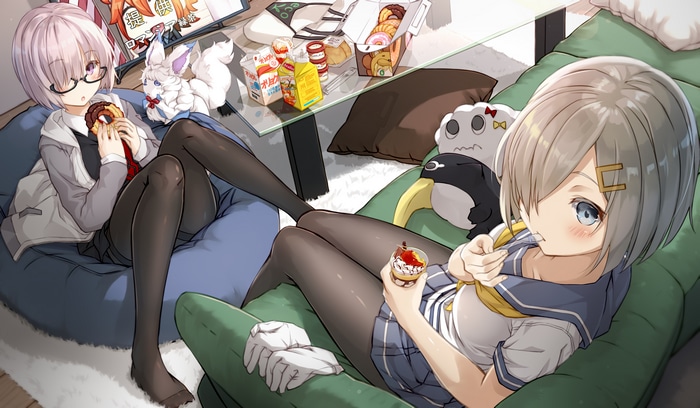 4K Fate/Grand Order girls eating sweets