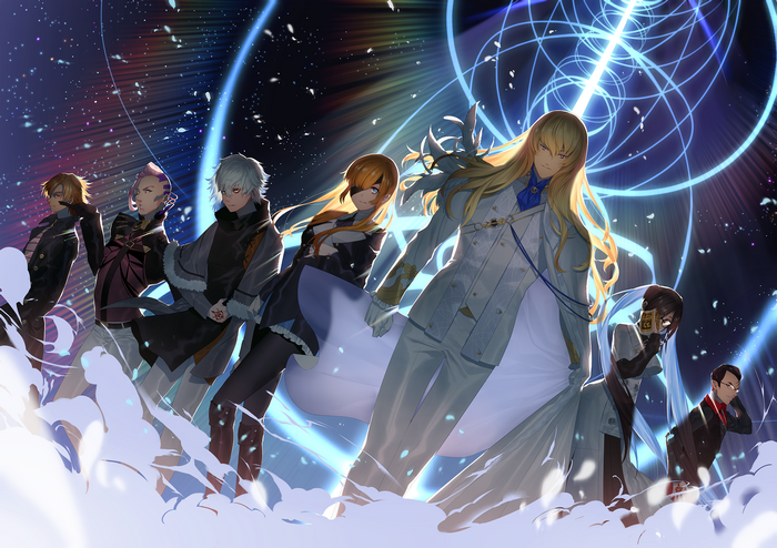 Fate/Grand Order characters in a cosmic setting