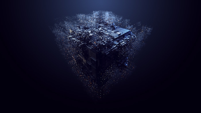 4K Abstract Geometric Structure by Denis Mitrofanov