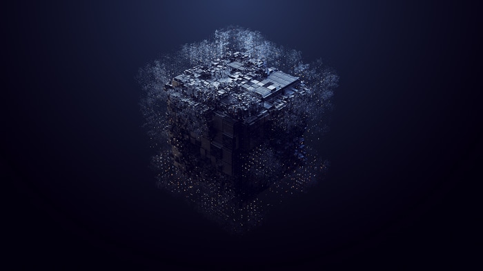 4K Abstract Cube by Denis Mitrofanov