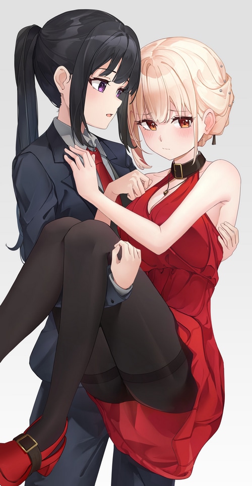 Nishikigi Chisato and Inoue Takina from Lycoris Recoil fan art