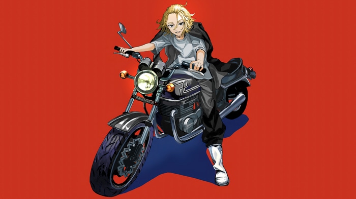 Manjiro Sano on a motorcycle