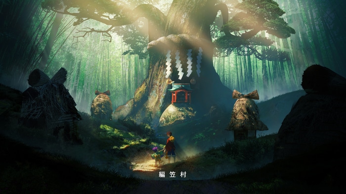 4K One Piece Monkey D. Luffy in Japanese Forest